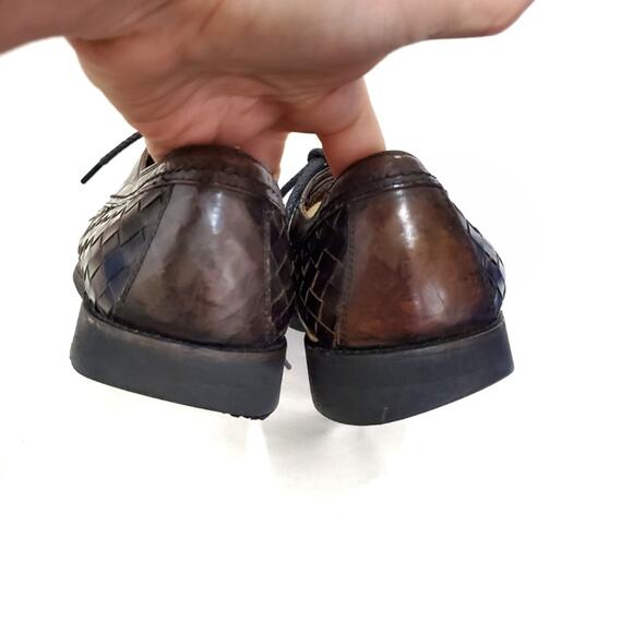Vtg Bragano by Cole Haan | Woven Leather Lace Up Loafer Oxfords